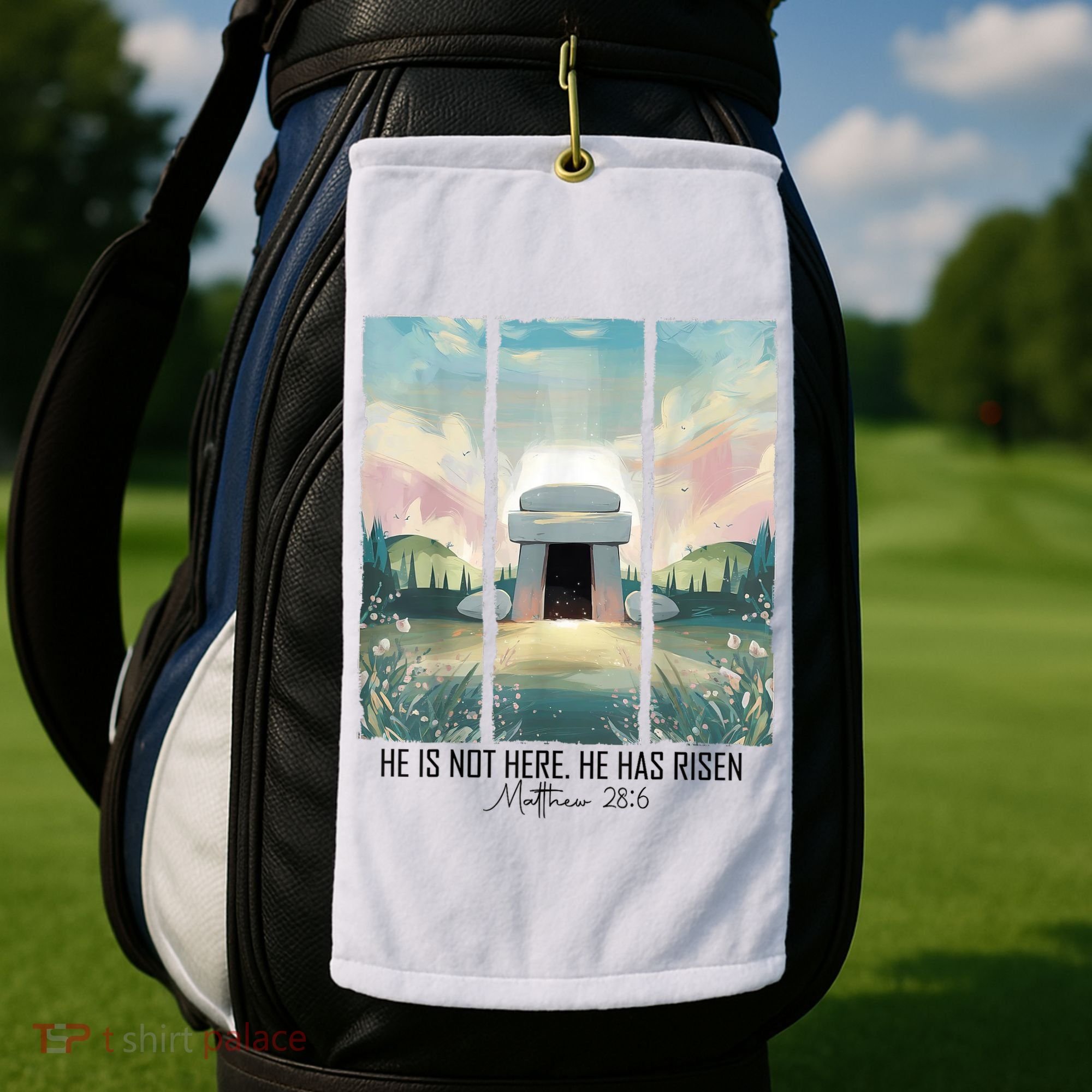 He Is Risen Easter Christian Empty Tomb Jesus Resurrection  Golf Towel
