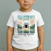 He Is Risen Easter Christian Empty Tomb Jesus Resurrection  Toddler T-Shirt thumb 2