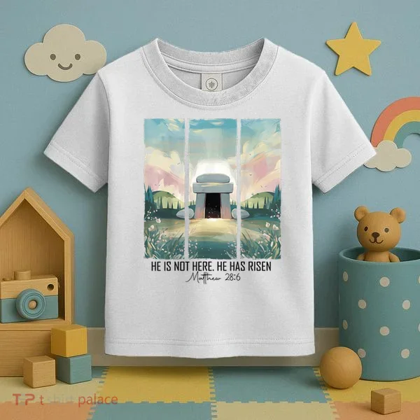 He Is Risen Easter Christian Empty Tomb Jesus Resurrection  Toddler T-Shirt