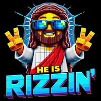 He Is Rizzen Jesus Has Rizzen Retro Christian Pixel Gaming Gift Coffee Mug thumb 5