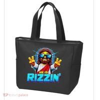 He Is Rizzen Jesus Has Rizzen Retro Christian Pixel Gaming Gift Tote Bag thumb 3