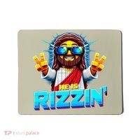 He Is Rizzen Jesus Has Rizzen Retro Christian Pixel Gaming Gift Mousepad thumb 0