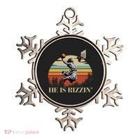 He Is Rizzin Jesus Playing Basketball Funny Easter Day Ornament thumb 0