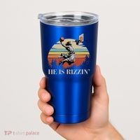 He Is Rizzin Jesus Playing Basketball Funny Easter Day Tumbler thumb 2