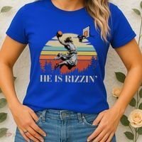 He Is Rizzin Jesus Playing Basketball Funny Easter Day Women's T-Shirt thumb 2