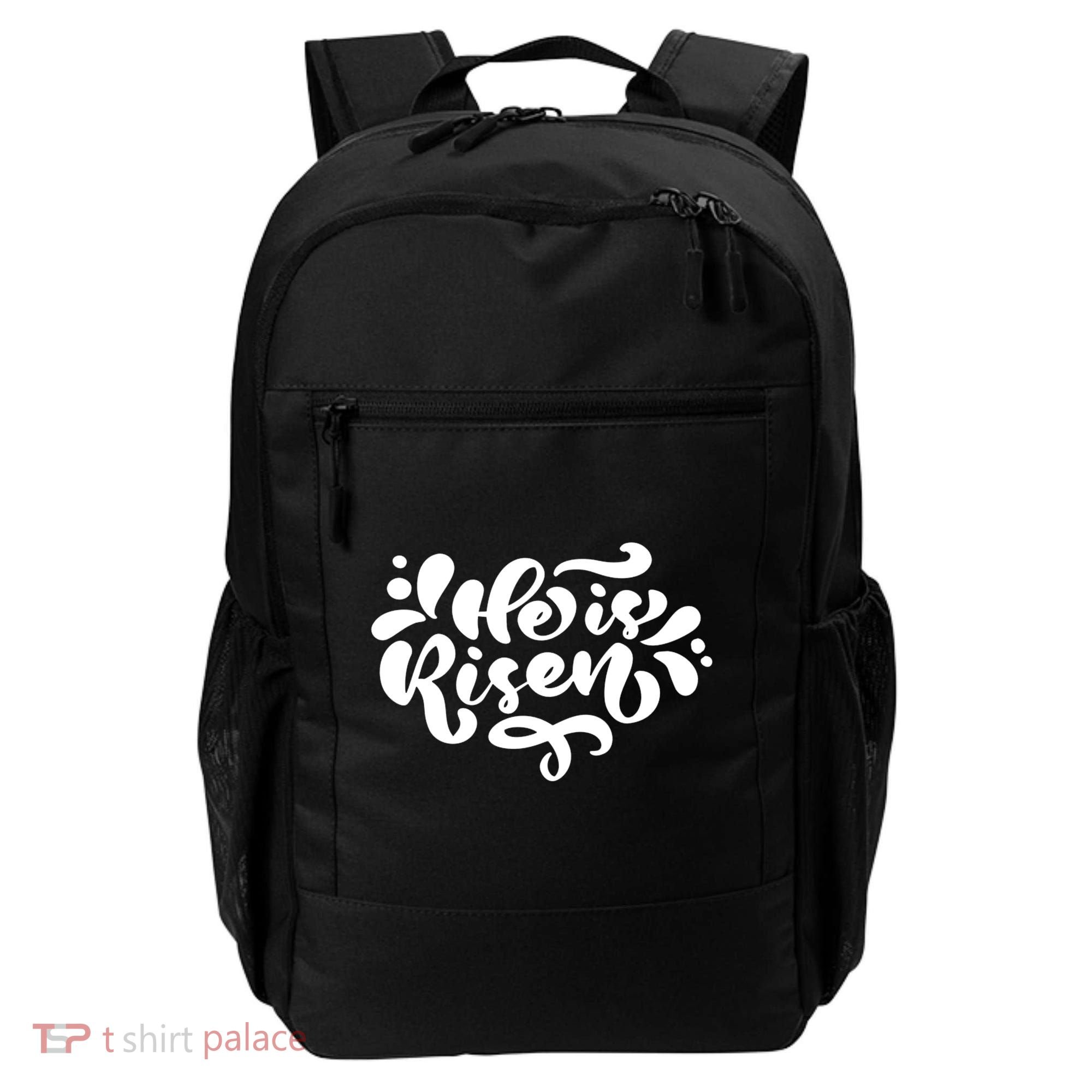 He Is Risen Easter Quote Backpack