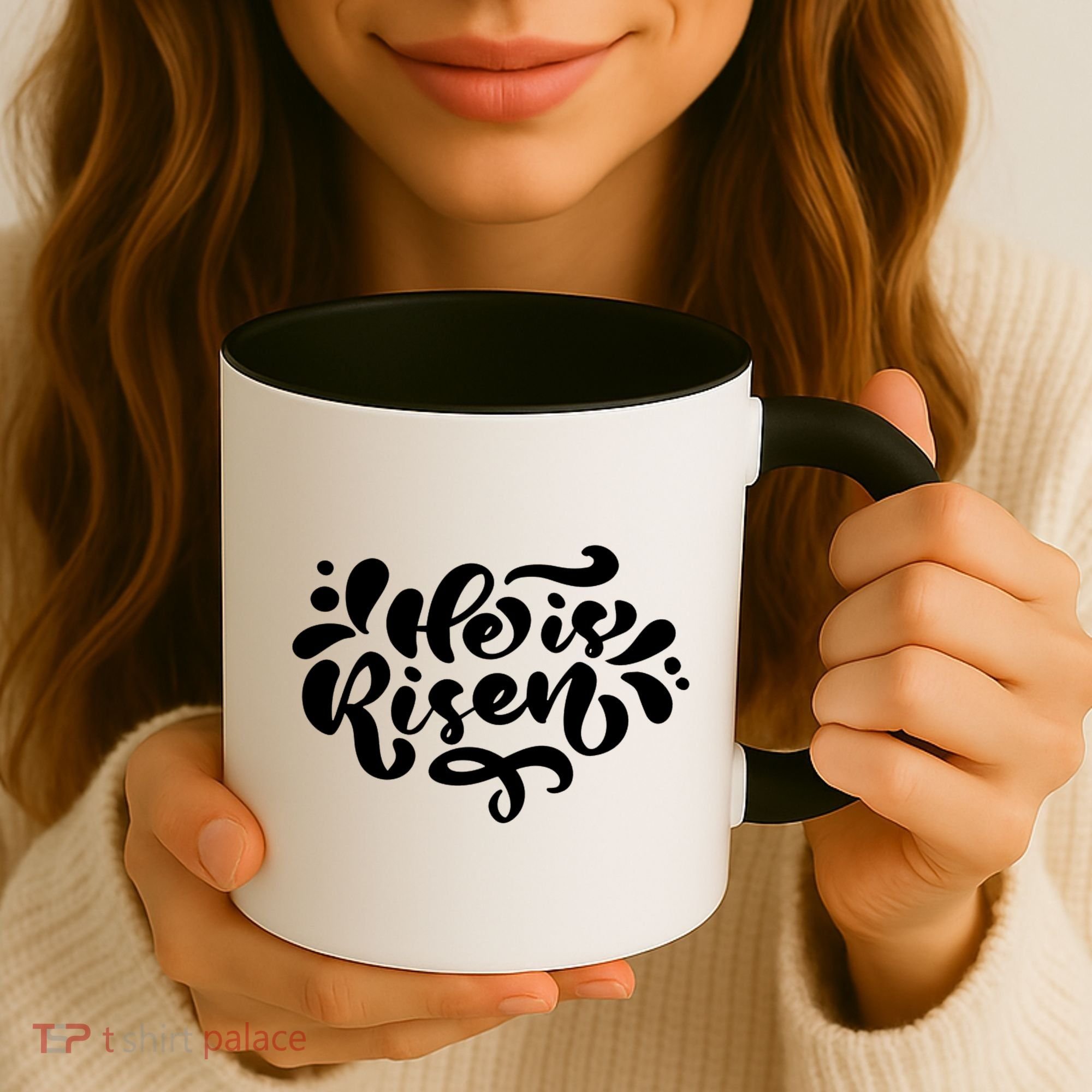 He Is Risen Easter Quote Coffee Mug