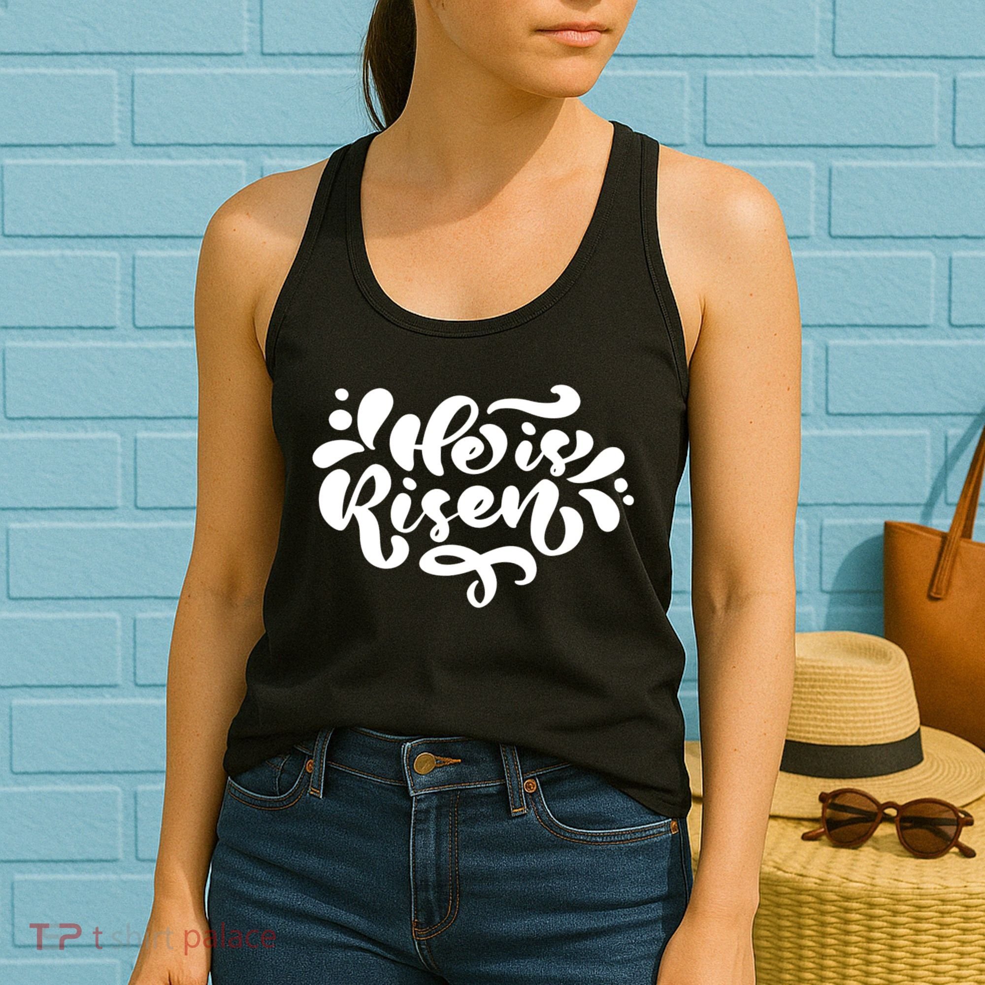 He Is Risen Easter Quote Women's Tank Top