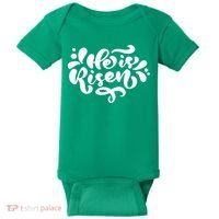 He Is Risen Easter Quote Baby Bodysuit thumb 0