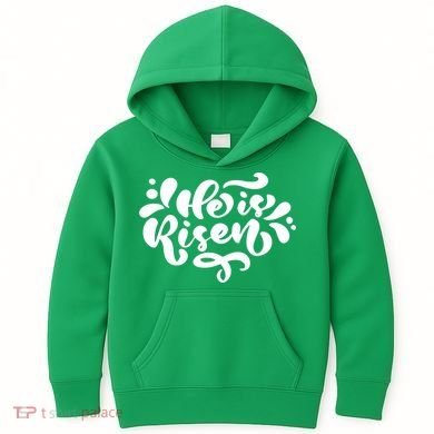 He Is Risen Easter Quote Kids Hoodie