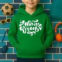 He Is Risen Easter Quote Kids Hoodie thumb 2