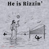 He Is Rizzin Jesus Volleyball Women's Sweatshirt thumb 2
