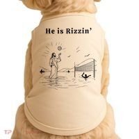 He Is Rizzin Jesus Volleyball Doggie Tank thumb 0