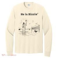 He Is Rizzin Jesus Volleyball Long Sleeve Shirt thumb 0