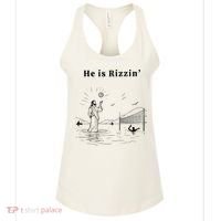 He Is Rizzin Jesus Volleyball Women's Tank Top thumb 0