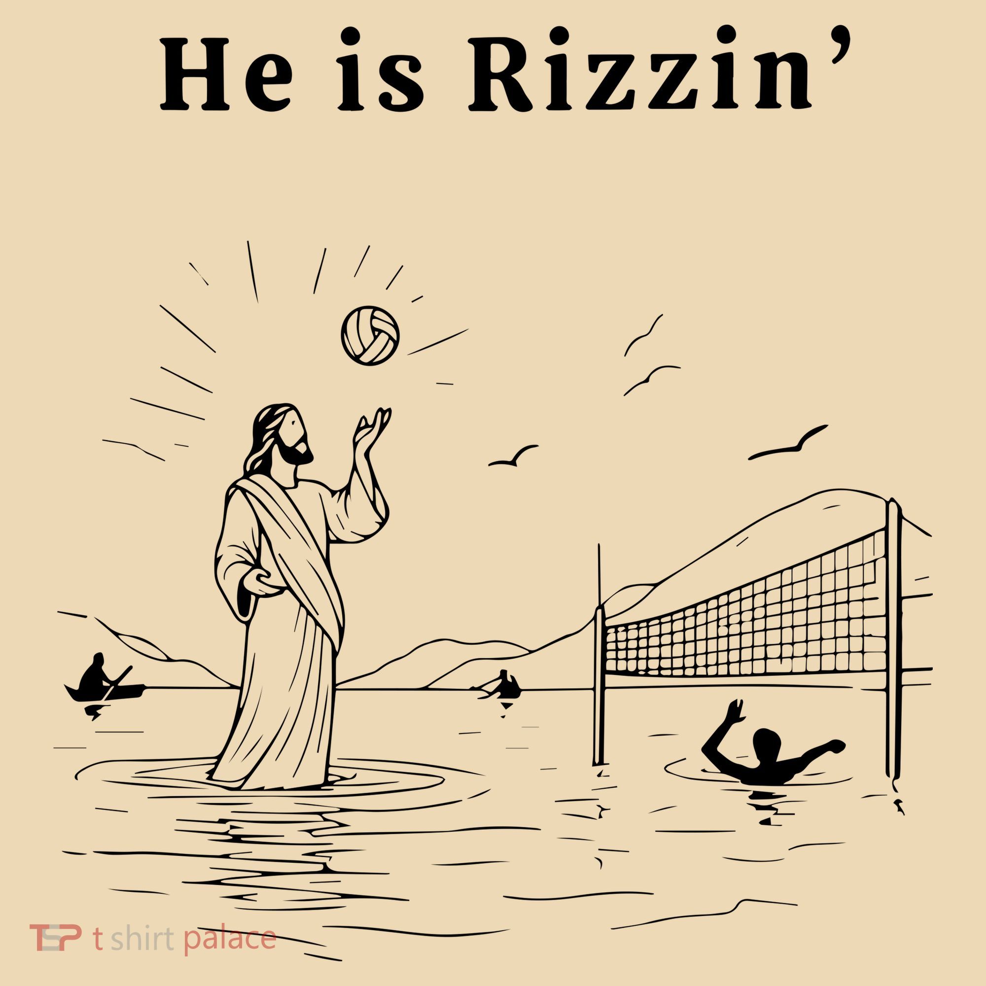 He Is Rizzin Jesus Volleyball Women's Tank Top