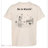 He Is Rizzin Jesus Volleyball Toddler T-Shirt thumb 0