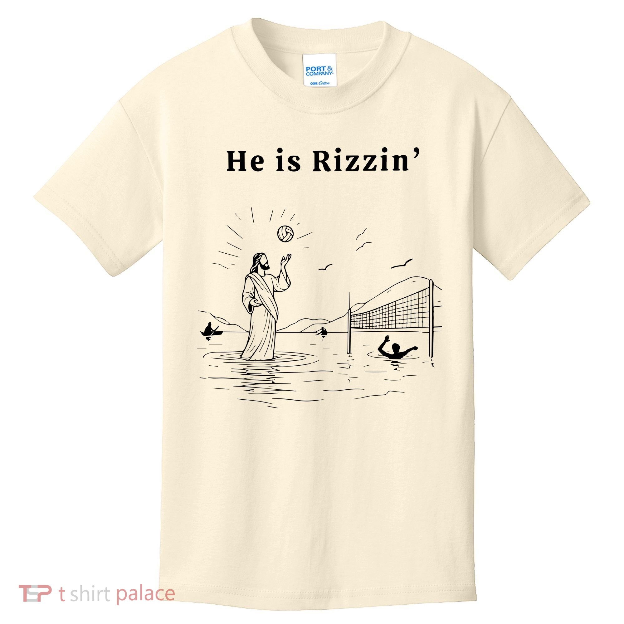 He Is Rizzin Jesus Volleyball Kids T-Shirt
