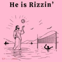He Is Rizzin Jesus Volleyball Coaster thumb 2