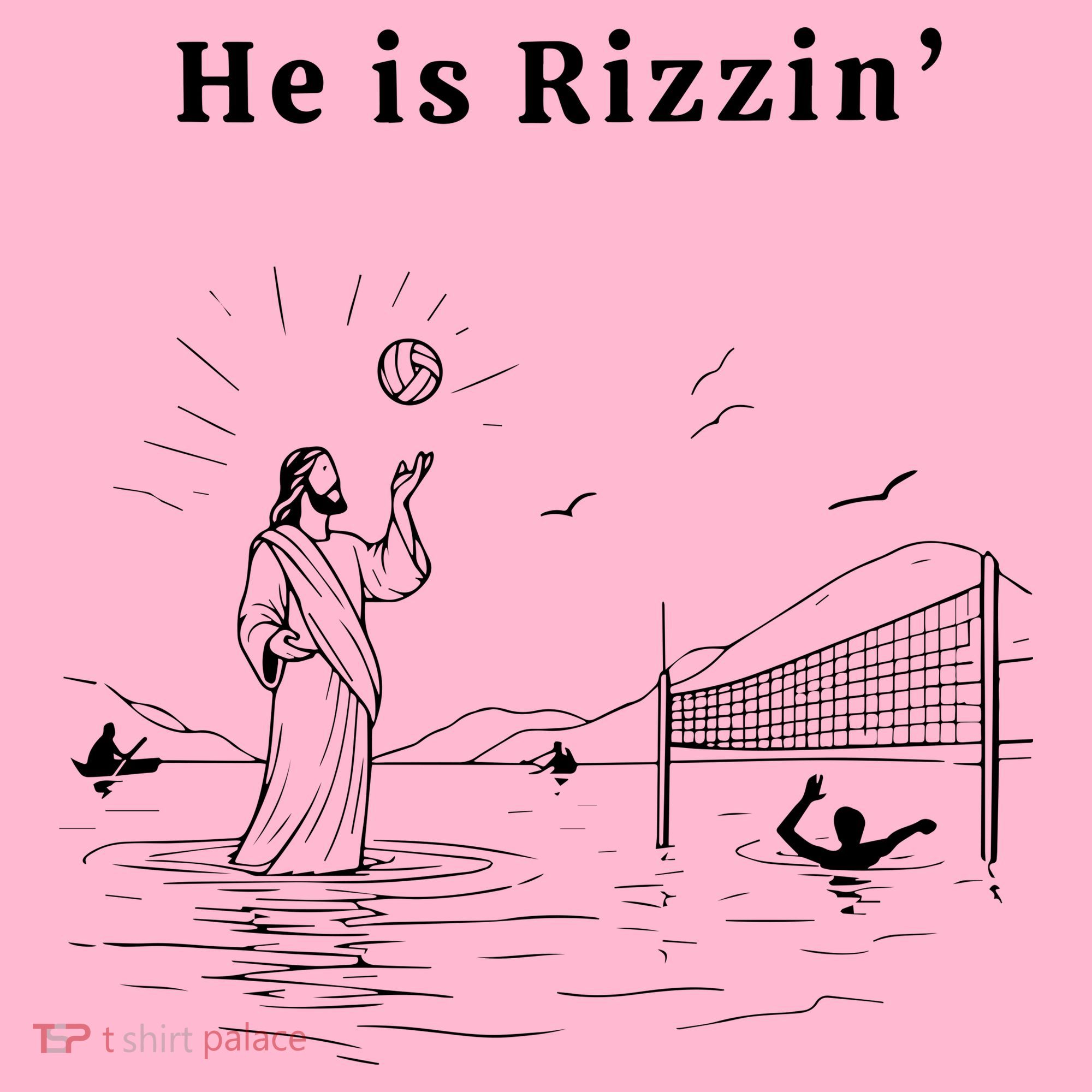 He Is Rizzin Jesus Volleyball Coaster