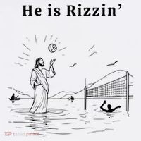 He Is Rizzin Jesus Volleyball Women's Hoodie thumb 2