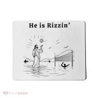 He Is Rizzin Jesus Volleyball Mousepad thumb 0