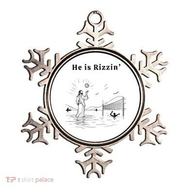 He Is Rizzin Jesus Volleyball Ornament
