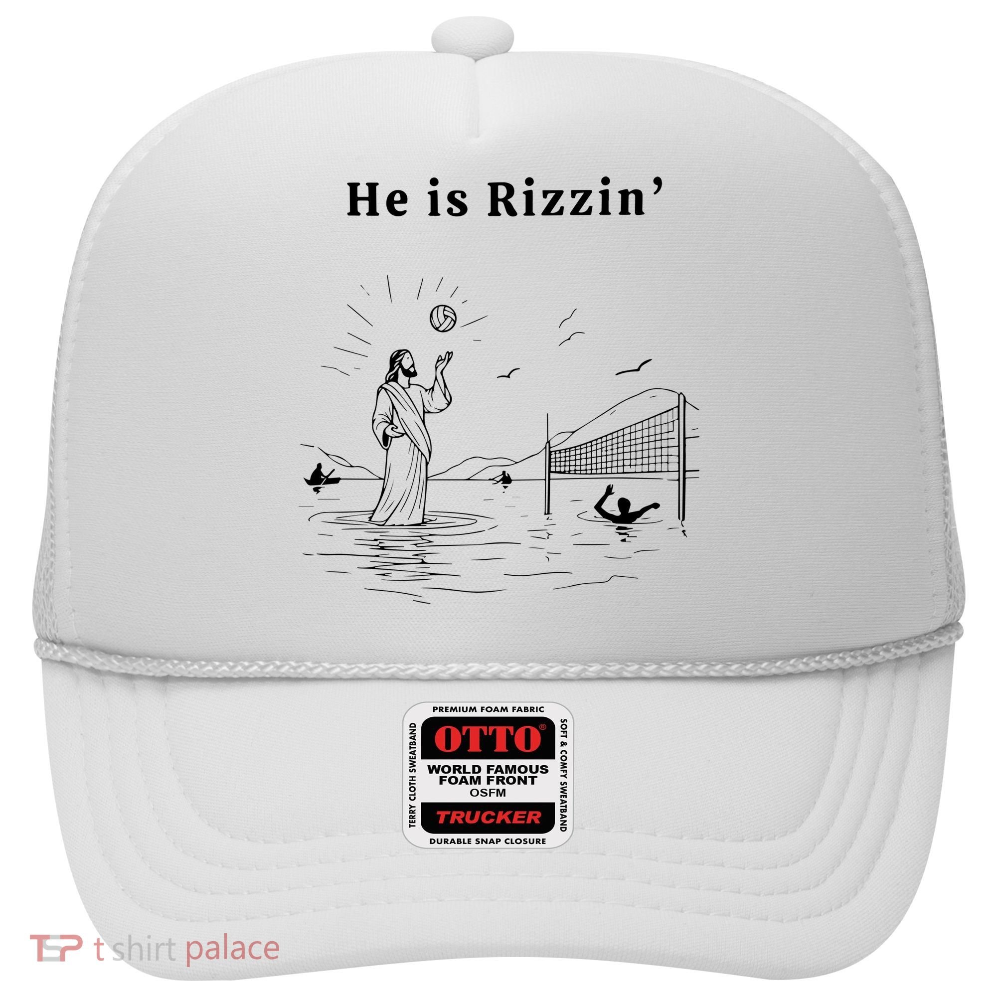 He Is Rizzin Jesus Volleyball Hat