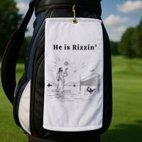 He Is Rizzin Jesus Volleyball Golf Towel thumb 2