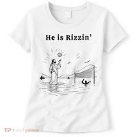 He Is Rizzin Jesus Volleyball Women's T-Shirt thumb 0
