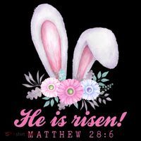 He Is Risen Easter Sunday Bunny Floral Sweatshirt thumb 3