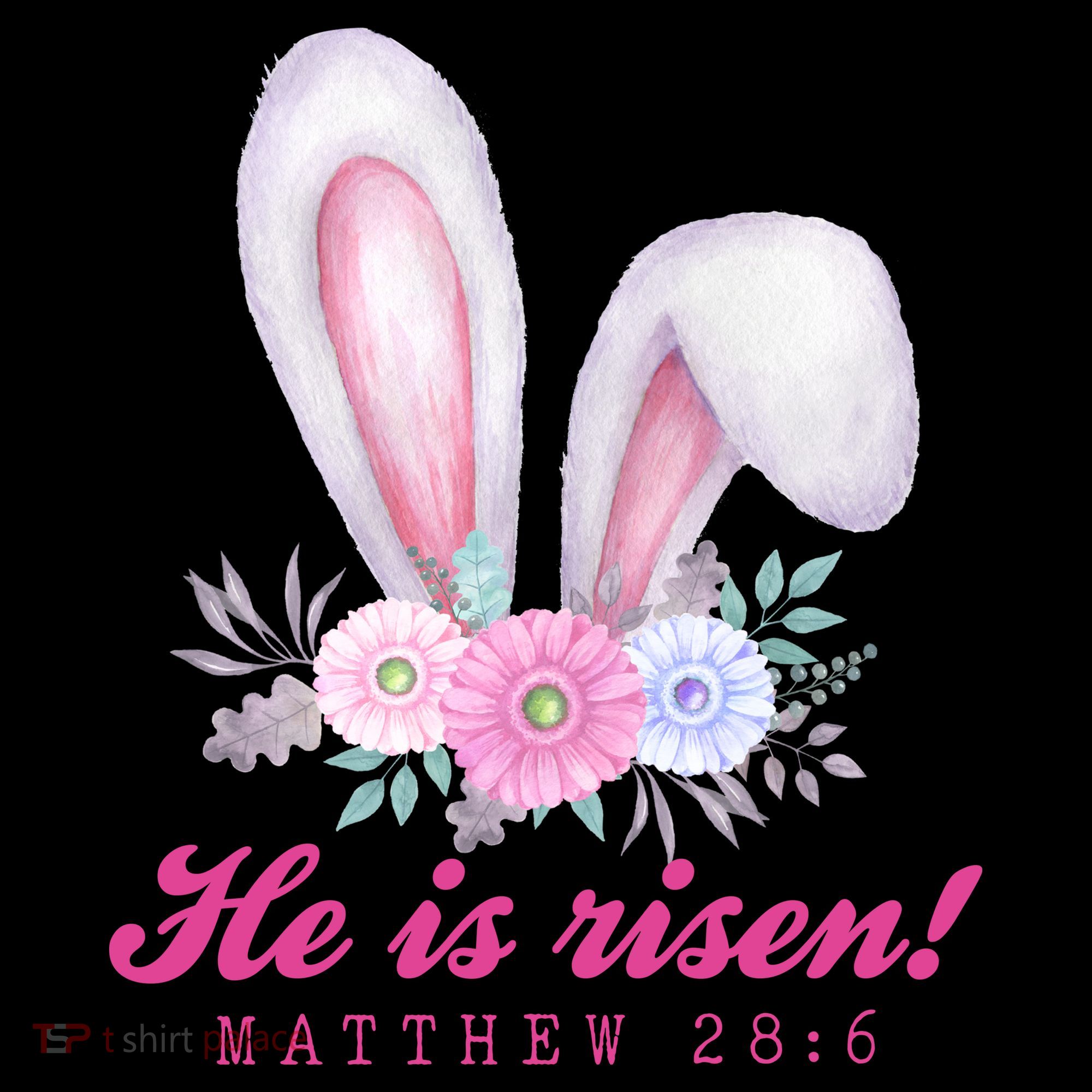 He Is Risen Easter Sunday Bunny Floral Coffee Mug