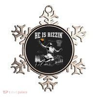 He Is Risen Rizzin Easter Jesus Christian Faith Basketball Ornament thumb 0