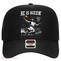He Is Risen Rizzin Easter Jesus Christian Faith Basketball Hat thumb 0