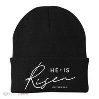 He Is Risen Jesus Easter Christian Beanie thumb 0