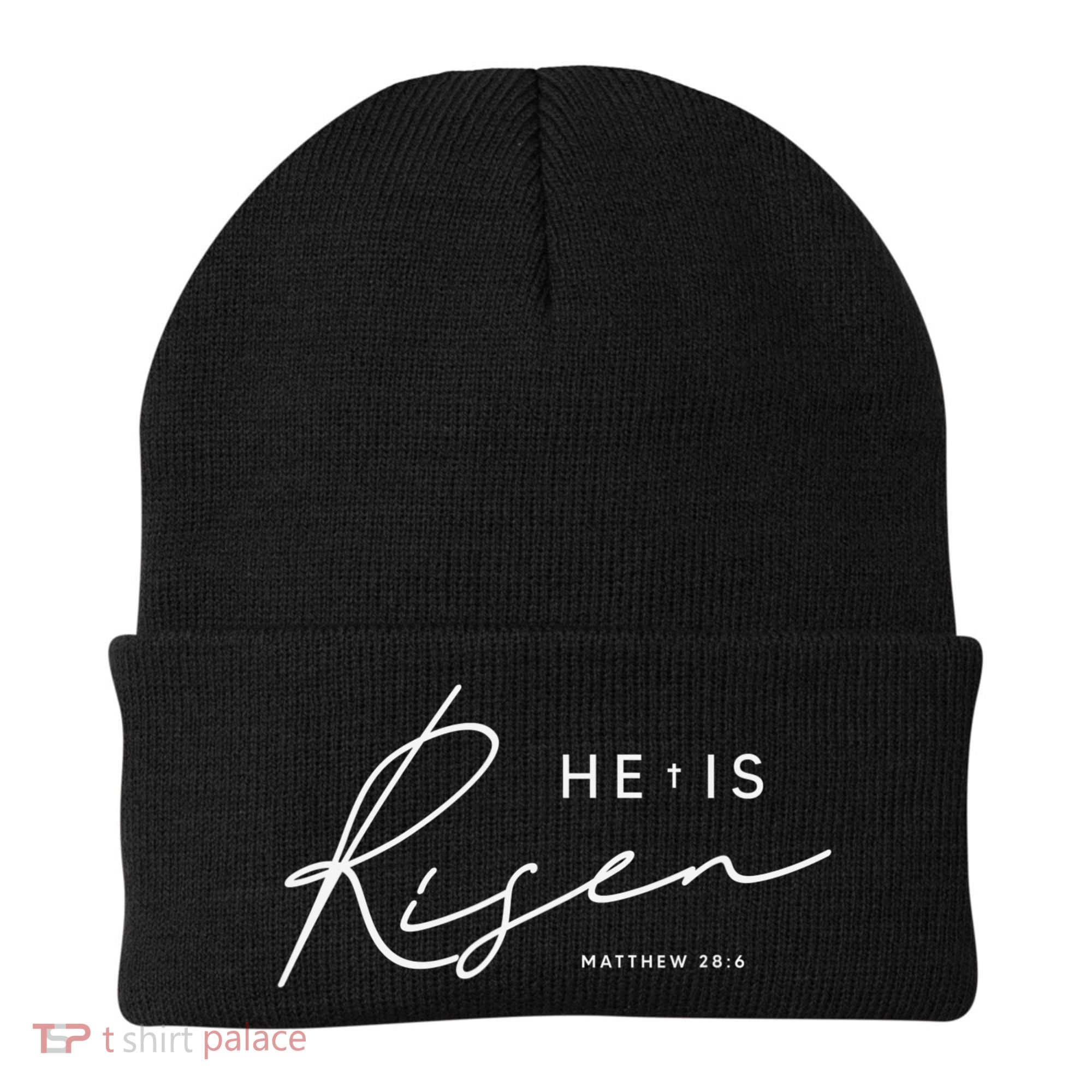 He Is Risen Jesus Easter Christian Beanie