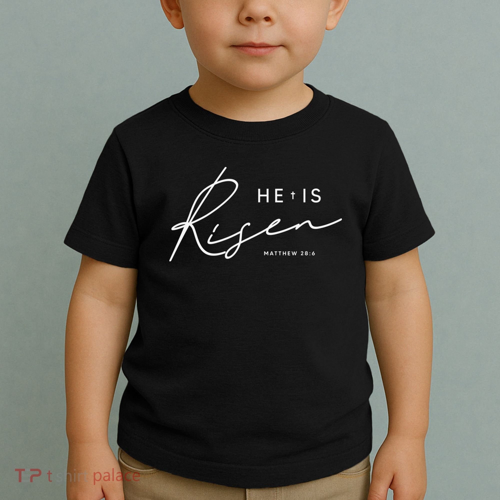 He Is Risen Jesus Easter Christian Toddler T-Shirt