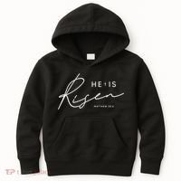 He Is Risen Jesus Easter Christian Kids Hoodie thumb 0