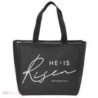 He Is Risen Jesus Easter Christian Tote Bag thumb 0