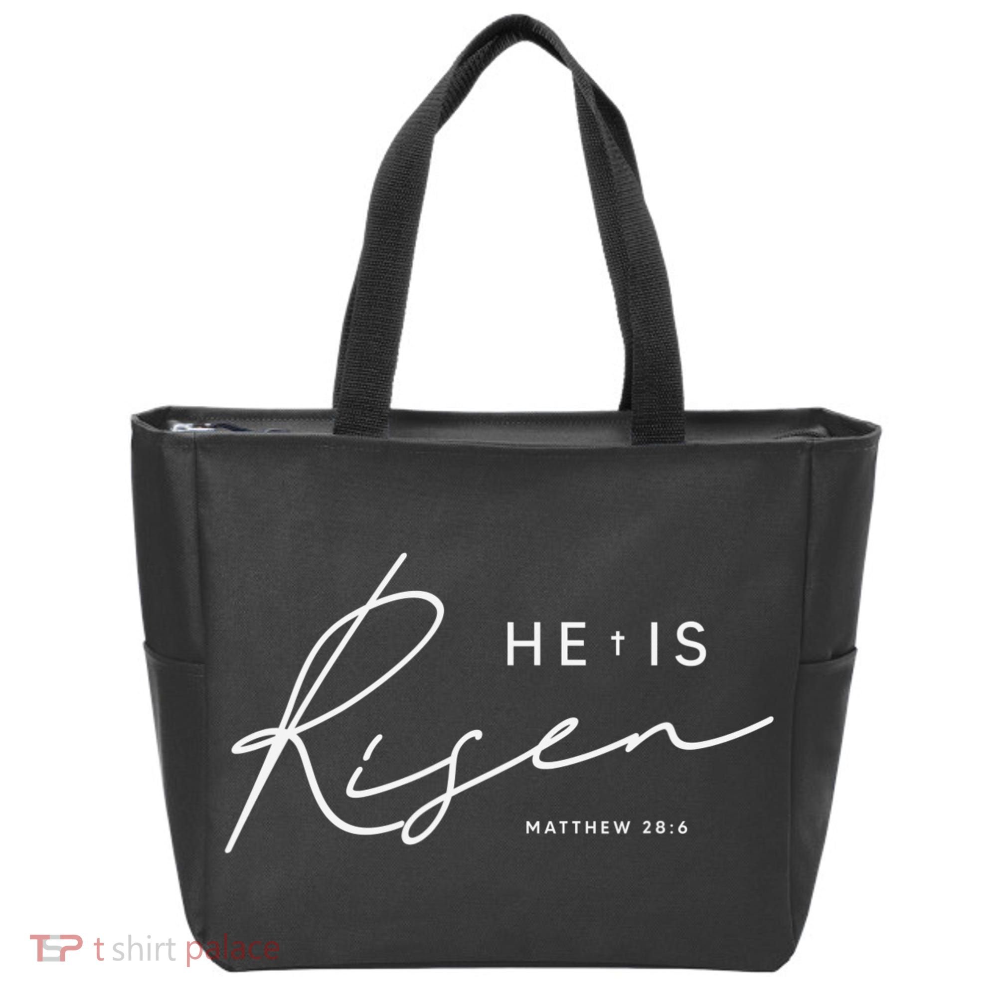 He Is Risen Jesus Easter Christian Tote Bag