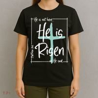 He Is Risen As He Said Christian Easter Day T-Shirt thumb 4
