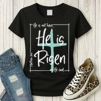 He Is Risen As He Said Christian Easter Day Women's T-Shirt thumb 3