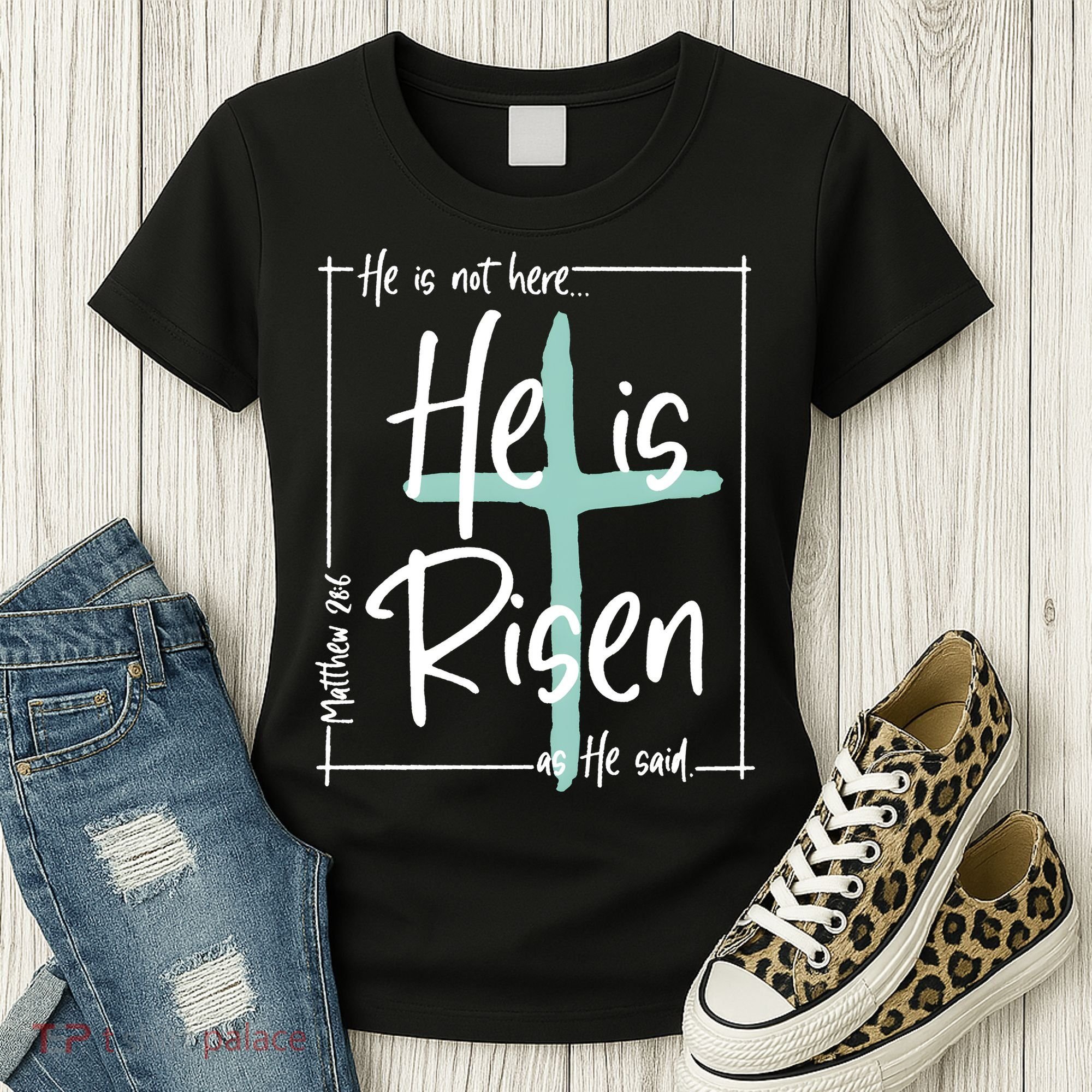 He Is Risen As He Said Christian Easter Day Women's T-Shirt