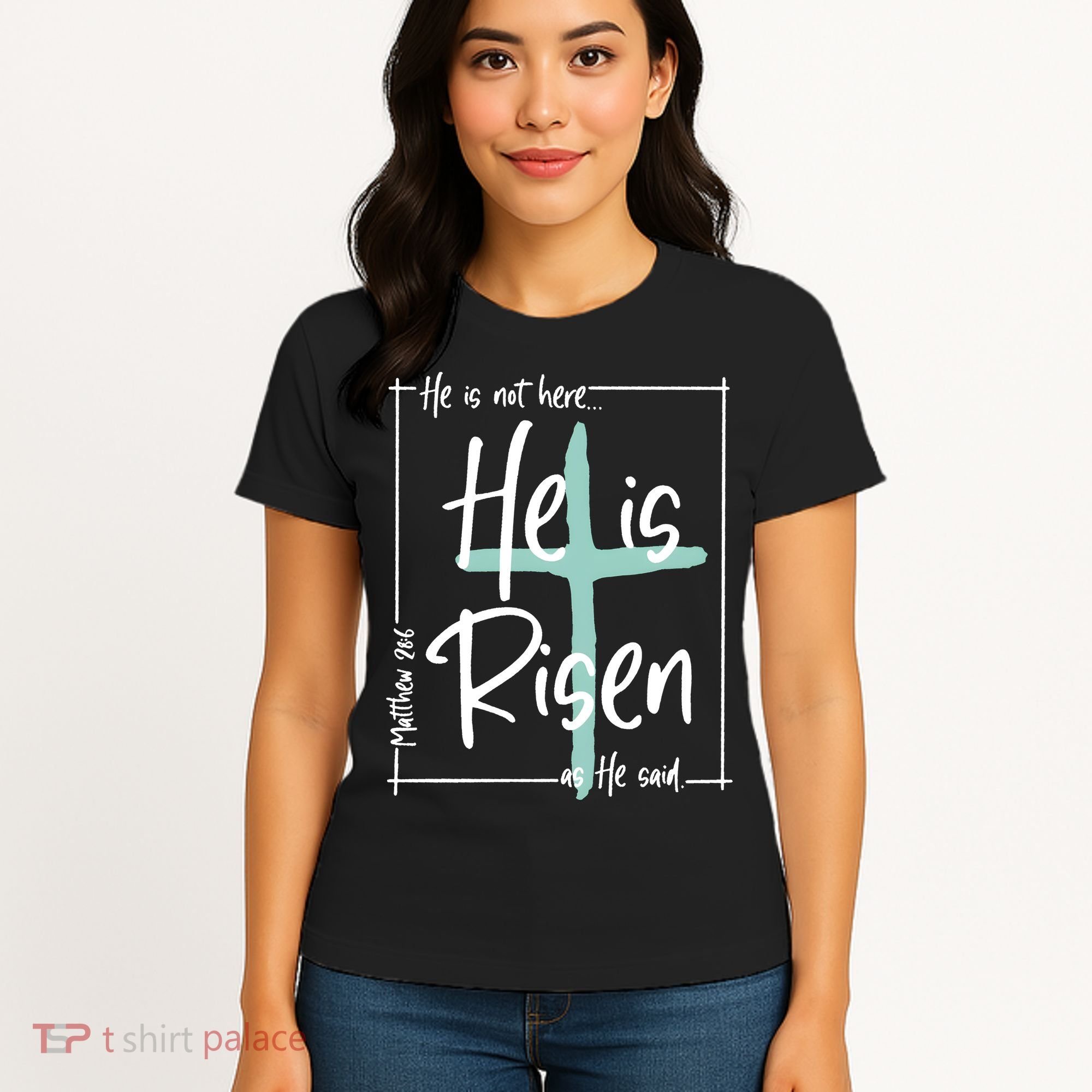 He Is Risen As He Said Christian Easter Day Women's T-Shirt