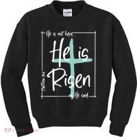 He Is Risen As He Said Christian Easter Day Kids Sweatshirt thumb 0