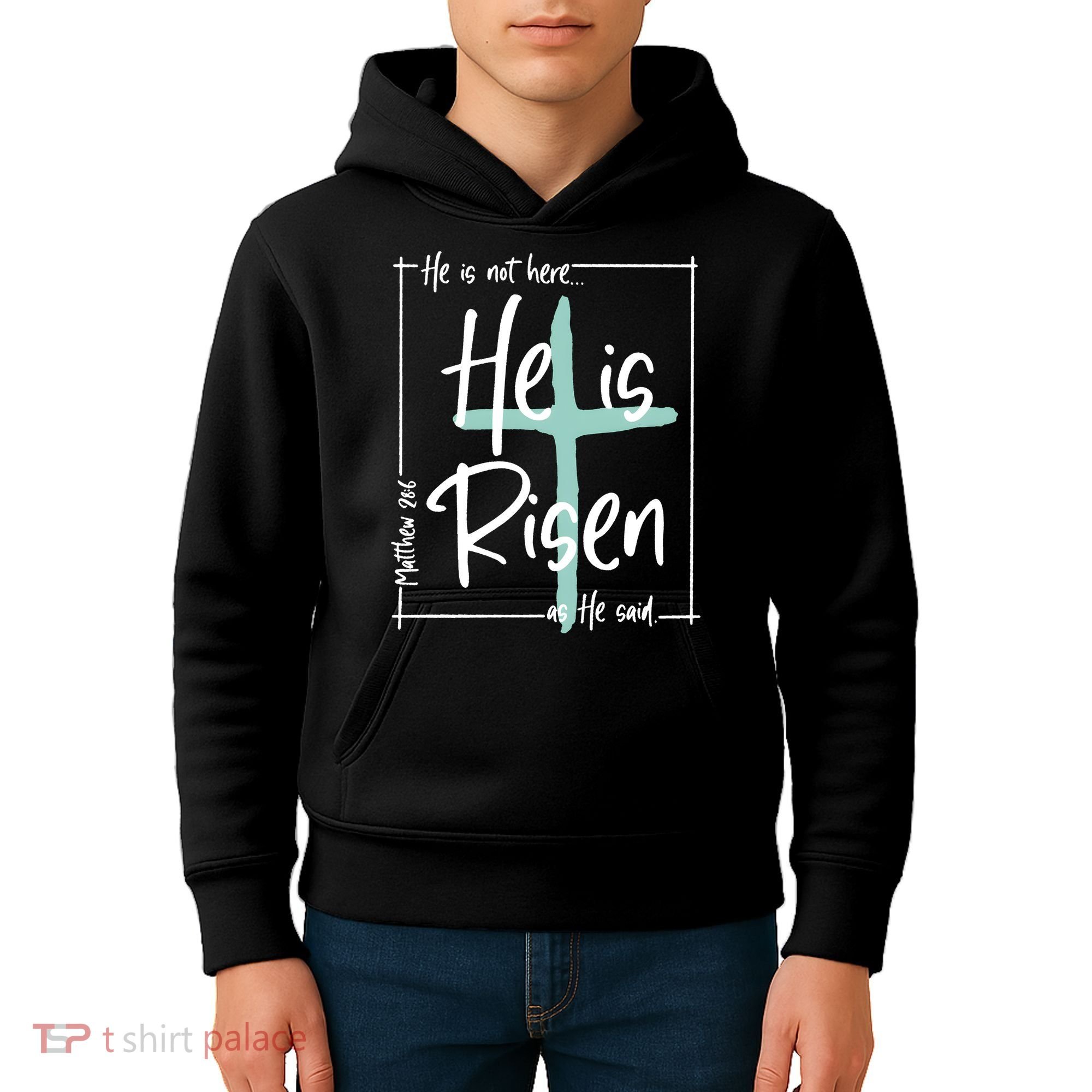 He Is Risen As He Said Christian Easter Day Kids Hoodie