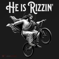 He Is Rizzin Jesus Riding Bmx Bike Funny Bicycle Rizz Women's Tank Top thumb 5