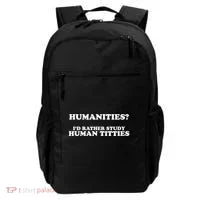 Humanities ID Rather Study Human Titties Backpack thumb 0