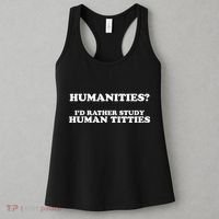 Humanities ID Rather Study Human Titties Women's Tank Top thumb 3