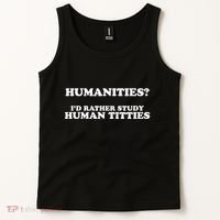 Humanities ID Rather Study Human Titties Tank Top thumb 2